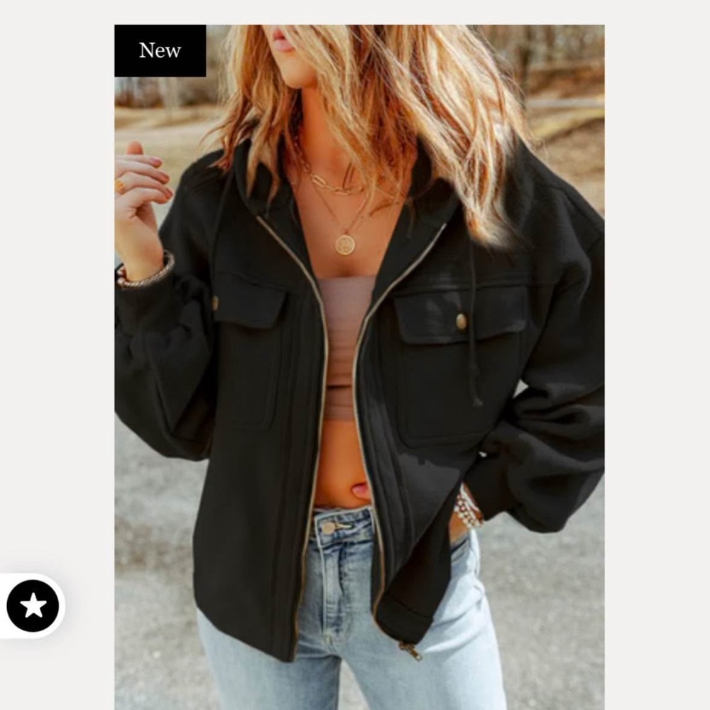 Black Utility Jacket with Versatile Edgy Look